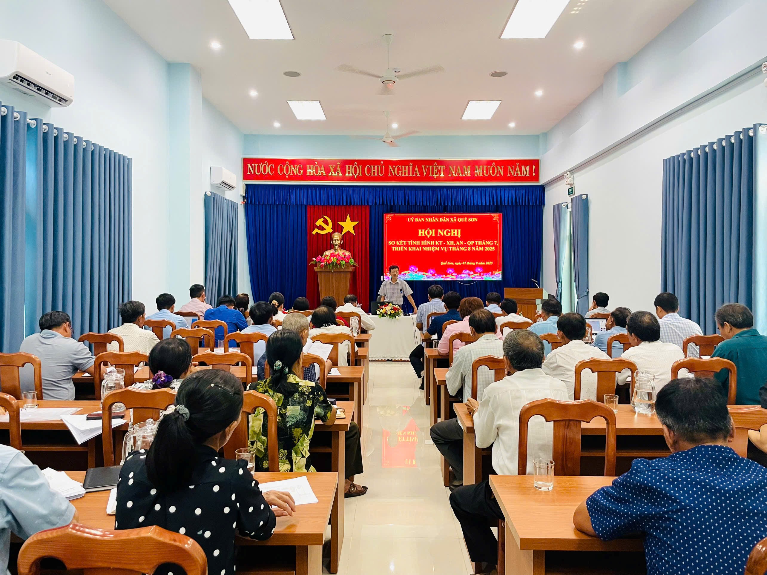 UBND xã Quế Sơn triển khai nhiệm vụ phát triển kinh tế - xã hội, quốc phòng – an ninh tháng 8/2025