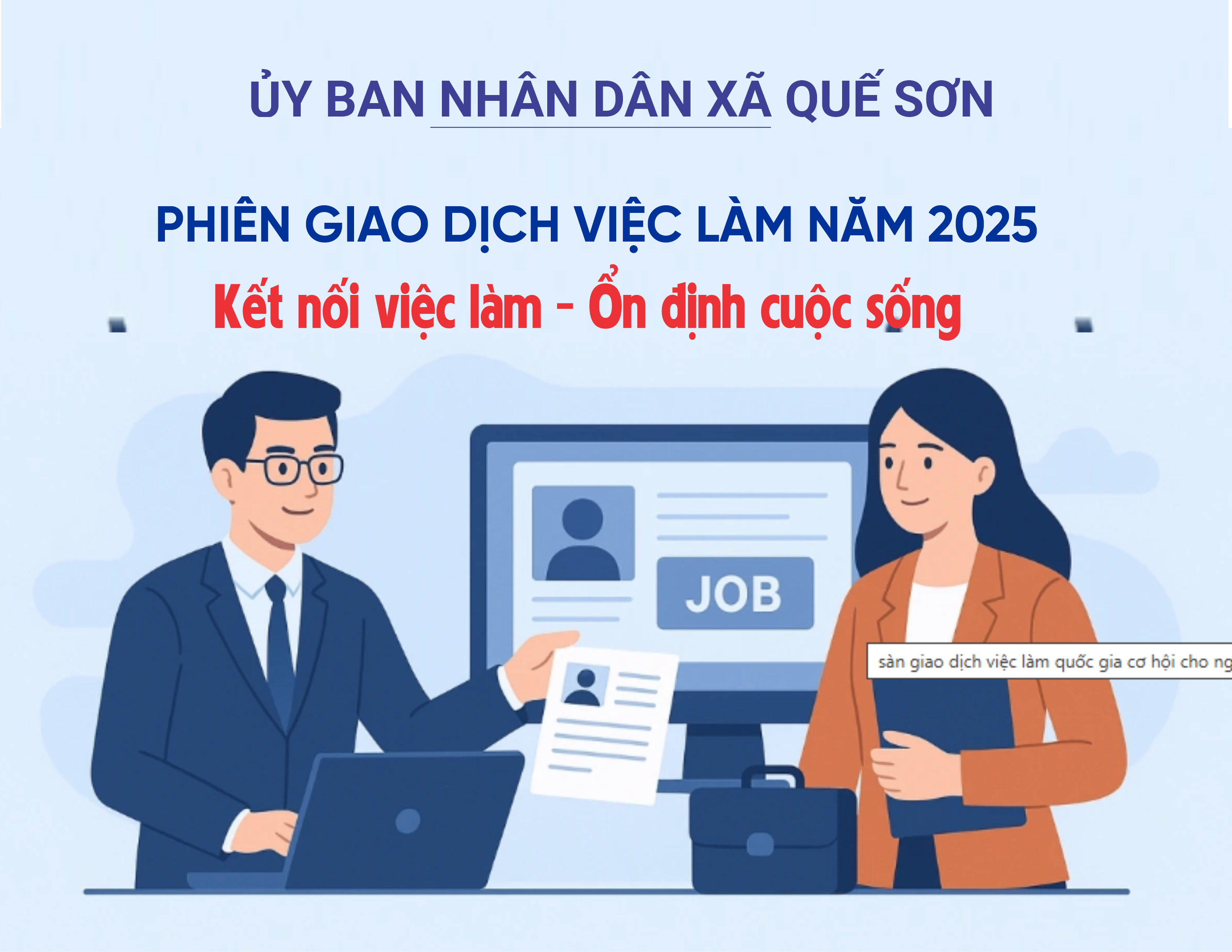 Sàn giao dịch việc làm xã Quế Sơn năm 2025