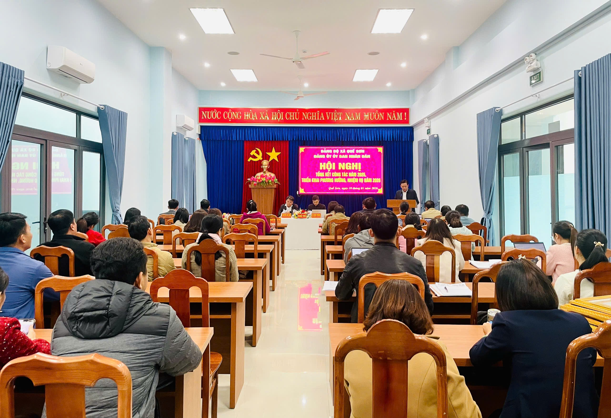 Đảng ủy UBND xã Quế Sơn tổng kết công tác năm 2025, triển khai phương hướng, nhiệm vụ năm 2026