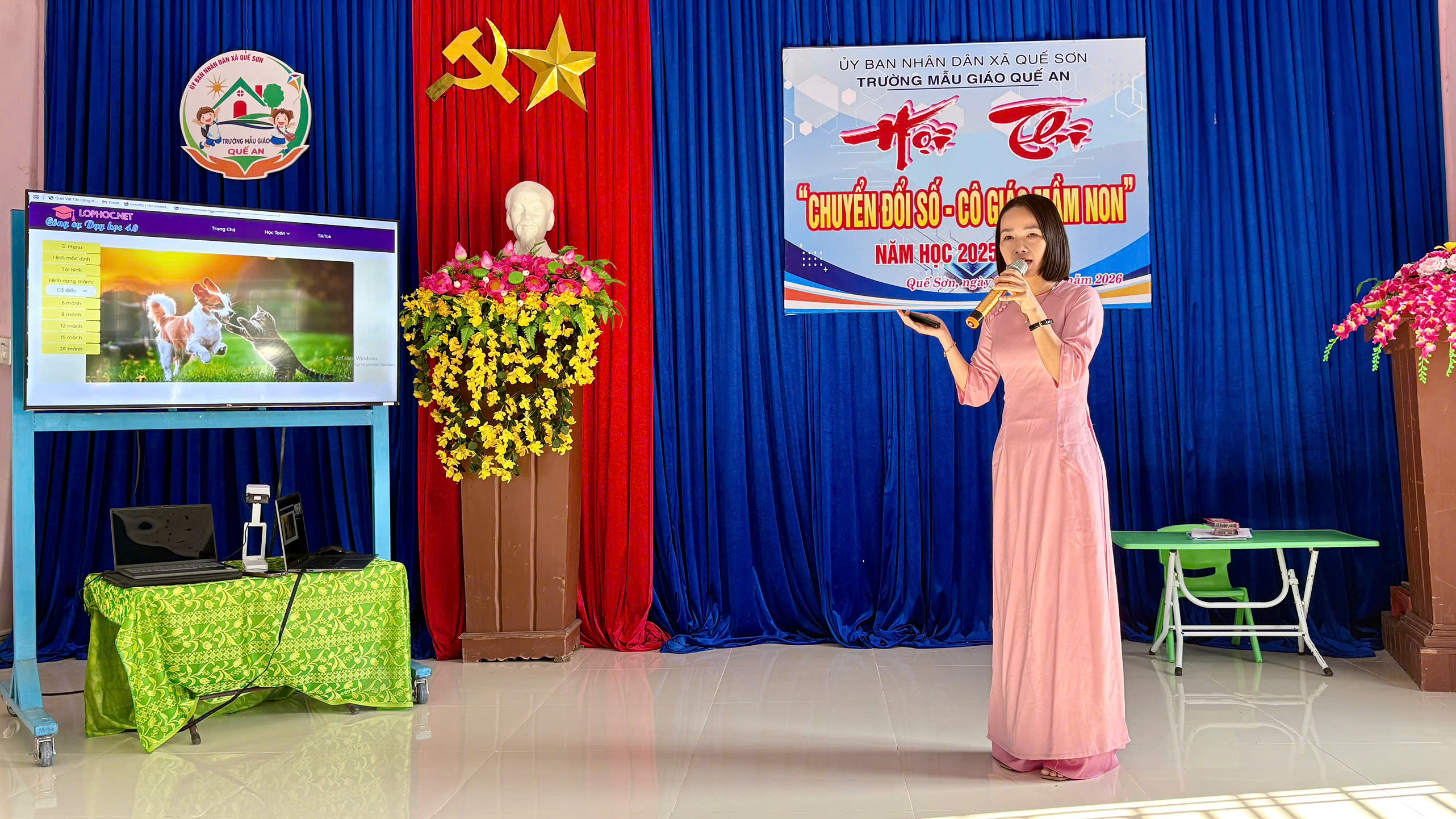 Trường Mẫu giáo Quế An tổ chức thành công Hội thi “Chuyển đổi số – Cô giáo mầm non”