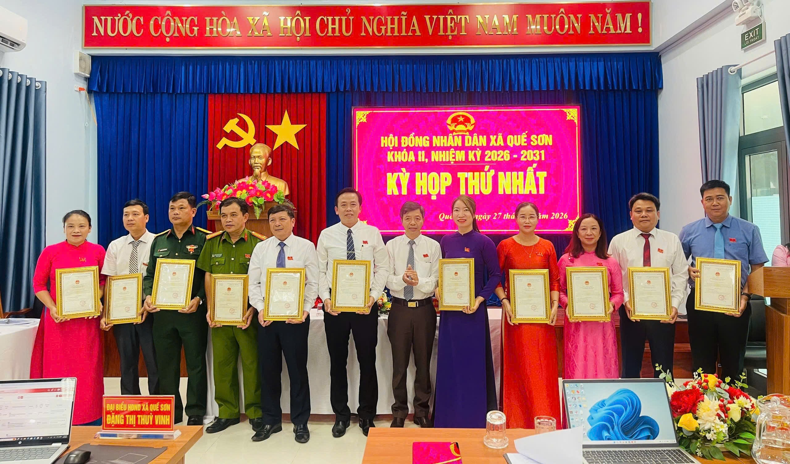 Kỳ họp Hội đồng nhân dân xã Quế Sơn lần thứ nhất, khóa II, nhiệm kỳ 2026-2031