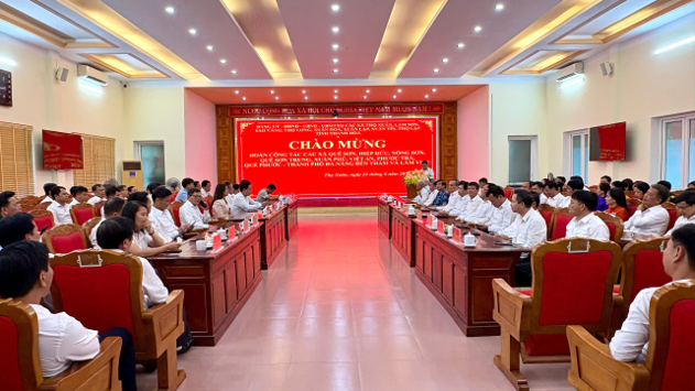 Đoàn công tác Đảng ủy các xã của huyện Quế Sơn, Hiệp Đức, Nông Sơn, tỉnh Quảng Nam (cũ) thăm, làm việc và thực hiện các hoạt động an sinh xã hội tại các xã của huyện Thọ Xuân (cũ), tỉnh Thanh Hóa